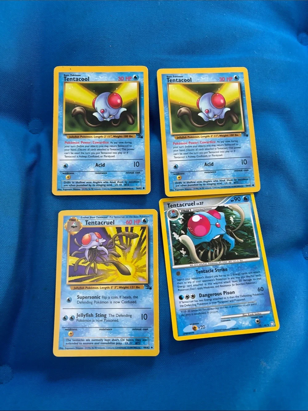 Pokémon Cards Tentacool Hp 30 Tenacruel HP 60 90 1995,1996,1998 2008 NWOTS